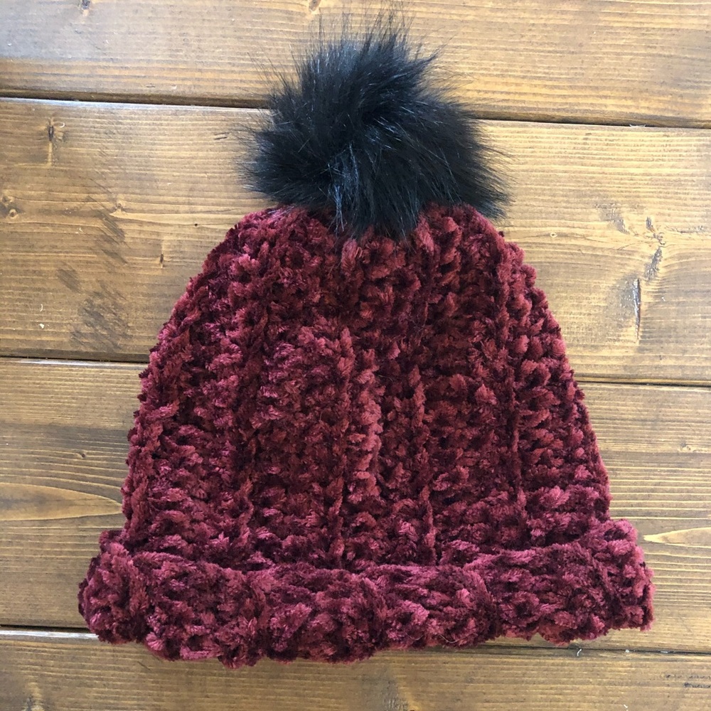 Homemade Chenille Crochet Hat